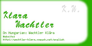 klara wachtler business card